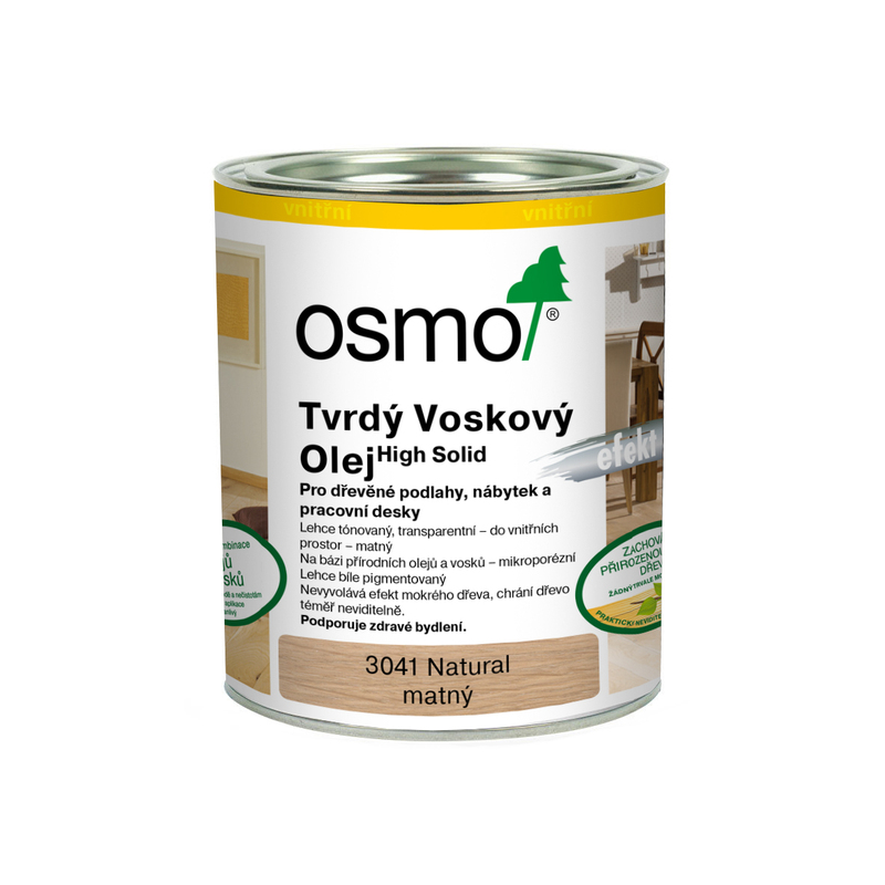 3041 Tvrdý voskový olej, Natural 0,75 l